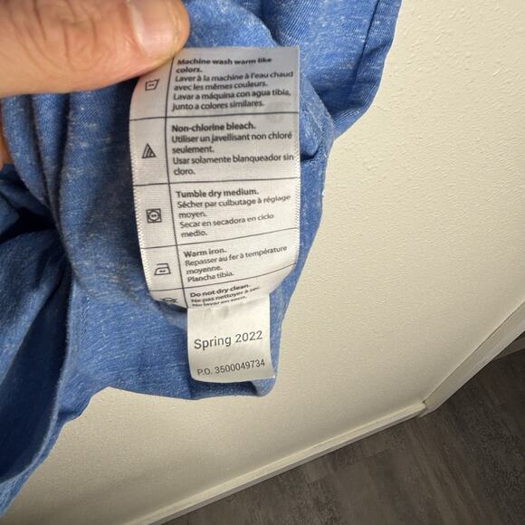 Carhartt Heavyweight Graphic T Shirt Loose Fit Top S Crew Work Heather Blue - Picture 4 of 5